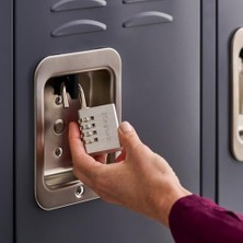 Emdeco Kendi Kombinasyon Asma Kilidinizi Ayarlayın, 4'lü Paket, Gümüş 643EC4