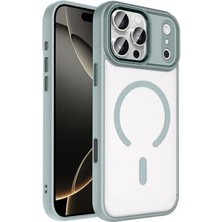 Uray Home 17 Pro Için Kılıf Uyumlu Şarj Özellikli Krom M-Safe Silikon Kapak (Gri)