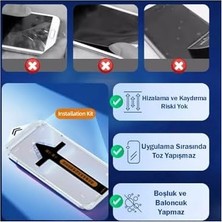 Uray Home 15 Pro Max Ekran Koruyucu Tam Kaplayan Cam Otomatik Hizalamalı Toz Önleyici Ekran Koruyucu