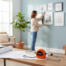 Uray Home 5 Metre Çelik Şerit Metre – 25 mm Genişlikte Dayanıklı Ölçüm Aleti, Otomatik Kilitlemeli Mezura, Profesyonel ve Ev Kullanımı Için Ergonomik Tasarım