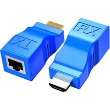 Uray Home HDMI Uzatıcı, Dds-Dudes HDMI - Ethernet Ağ Kabloları Uzatma Dönüştürücü Tekrarlayıcı, CAT5E Cat6 1080P Üstü 30 M Uzatıcı Hdtv Stb DVD Ps4 Için Uygundur