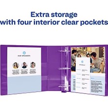 Uray Home Heavy-Duty View 3 Halkalı Klasör, 3 Inç One Ezd Halkalar, 1 Lila Ciltleme (79810)