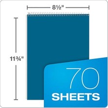 Uray Home Tops Docket Quadrille Pad, Tel Ciltli, 20,5 x 31-3/4 Cm, Dörtlü Kural (4 x 4), Beyaz Kağıt, Siyah Kapaklar, Ped Başına 70 Yaprak (63801)