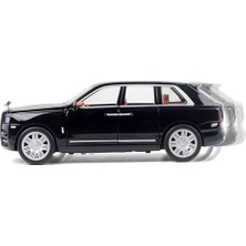 Uray Home Oyuncak Metal Buhar Atan LED Işıklı Ses Efektli 1:22 Ölçek Rolls Royce Model Jip Araba Diecast Koleksiyonluk Hediyelik Çık Bırak (Siyah)