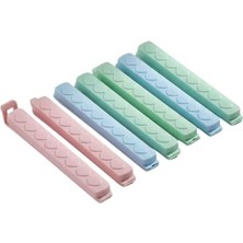 Uray Home Poşet Klipsi 10 cm – Gıda Poşeti Kapatma Mandalı, 6 Adet Çok Amaçlı Plastik Klips, Mutfak ve Saklama Için (Renkli Set)