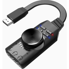 Uray Home Plus Px-Gs3 Plextone Gs3 Mark Iı Sanal Gaming 7.1 Kanal USB Ses Kartı, Gaming Ses Kartı Pubg ve Lol Ses Efektleri Dahil, Mikrofon ve 3.5mm Çift Kulaklık Ses Jakı Ses Kartı Dönüştürücü