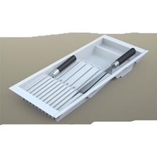 Uray Home Mutfak Çekmece Içi Beyaz Modüler Bıçaklık 20,5cm x 48CM (Boydan 4cm Kesilebilir)