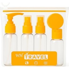 Uray Home 5 Parça Seyahat Çanta Içi Şişeler Makyaj & Kişisel Bakım Şişe Seti (5, Turuncu)