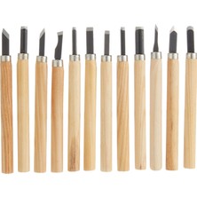 Uray Home W 2512, Ahşap Oyma Bıçak Seti 12 Parça, Siyah