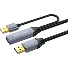 Uray Home Veggieg USB 3.0 Uzatma Kablosu Sinyal Güçlendirici Extender Destekli Usb-A Uzatıcı Kablo 10 Metre