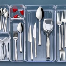 Emdeco 6 Parça Şeffaf Çekmece Düzenleyici Seti – Makyaj, Mutfak ve Ofis Için Çok Amaçlı Organizer Kutuları | Kaymaz, Dayanıklı, Modern Organizer Set