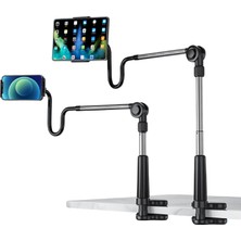 Uray Home 360° Dönen Uzun Kollu Ayarlanabilir Tablet ve Telefon Tutucu Stand