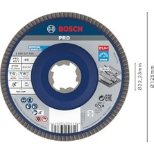 Emdeco 1x Pro Metal X571 Yelpaze Taşlama Diski, X- Için Açılı Tasarım (Çelik, Paslanmaz Çelik, Ø 125 Mm, Granülasyon 60, Profesyonel Aksesuar Küçük Açılı Taşlama Makinesi)