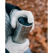 Emdeco Luxe Autoseal Termos Bardak 360 Ml, Paslanmaz Çelik, 5 Saat 12 Saat Soğuk, Sızdırmaz, Gri