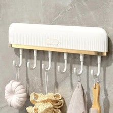 Uray Home Yapışkanlı Askı Seti, Hareketli Kancalar, Anahtarlık ve Havlu Askısı, Banyo ve Mutfak Için Çok Amaçlı Organizer, Kepçe,kevgir Askısı