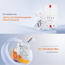 Uray Home Qcy T31 Melobuds Neo Enc 4 Mikrofon Dijital Güç Göstergesi Bluetooth 5.3 Kablosuz Kulaklık Beyaz
