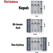 Uray Home Kaşıklık Çekmece Içi Ayarlanabilir Açılabilir Bıçak Kaşık Çatal Çekmece Içi Düzenleyici Kayar Kaşıklık