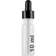 Uray Home Afracam 10 ml Metal Kapaklı Damlalık Dropper Şişesi Serum 10 cc Cam Şişe 6 Adet (Siyah Kapak, Şeffaf)