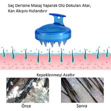 Uray Home Land Of Myth - LOM1033 Saç Derisi Masaj Şampuan Fırçası, Yetişkin, Çocuk ve Evcil Hayvan Için Yumuşak Silikon Dişli Duş Şampuan Fırçası (Mavi)