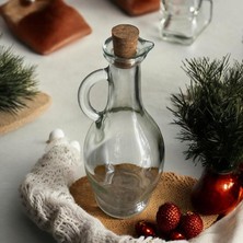Uray Home 500 ml Cam Yağdanlık & Sirkelik – Şık Tasarım, Kolay Tutma Sapı ve Mantar Kapak, Yağ ve Sirke Sunumu Için Mükemmel
