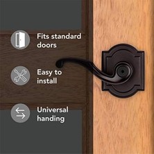 Uray Home Madrina, Iç Mekan Gizlilik Kapı Kolu Yatak Odası/banyo Için Ters Çevrilebilir Kol, Anahtarsız Kapı Kilidi, Venedik Bronz