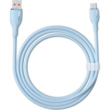 Uray Home Pudding Hızlı Şarj Özellikli Type-C Kablo 100W, 1.2 Metre, Mavi