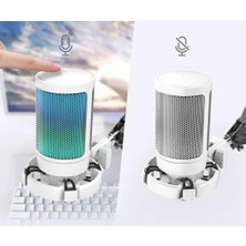 Uray Home Fifine Ampligame A6T Twitch - Youtuber - Gamer - Tiktok - Yayıncı USB Mikrofon Seti (Beyaz)