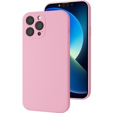 Uray Home 11 Pro Max Uyumlu Kamera Korumalı, Mikrofiber Astarlı, Sıvı Silikon Kılıf (Toz Pembe)