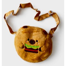 Dinç Spor Peluş Ayıcık Çapraz Çanta Hamburger Figürlü Çocuk Omuz Çantası Mini Sevimli Çanta