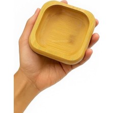 Uray Home 6’lı Kare Sunum ve Servis Kase Seti –%100 Doğal Bambu, 9x9 cm