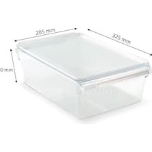 Uray Home Kapaklı Banyo Mutfak Düzenleyici Raf Ps 325 * 205 * 100 mm Beyaz M-E27-40-01K