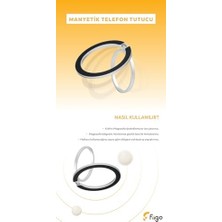 Uray Home Manyetik Halka Telefon Tutacağı Gri