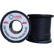 Uray Home Çok Damarlı Montaj Kablosu - 22 Awg - 20 Metre - Siyah