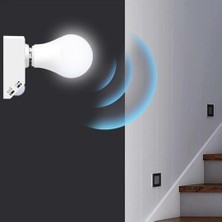 Uray Home E27 Ampul Uyumlu Hareket Sensörü, Koridor Bodrumu Için Ayarlanabilir Harici Montajlı Enerji Tasarruflu, Insan Vücudu Sensörü