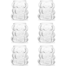 Uray Home 75 ml 6'lı Üzüm Bardak Seti, Bubble Bardak, Bulut Bardak, Kahve Yanı Sunum Bardağı, Zarif ve Şık Tasarım, Içecek Sunumları Için Ideal