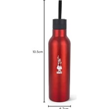 Uray Home - Termal Şişe - 500ML - Kırmızı Renk - Paslanmaz Çelik - Çift Katmanlı - 12 Saat 24 Saat Soğuk Tutar - Hava Geçirmez Vidalı Kapak Özelliği - Özel Silikon Conta Sayesinde Sızdırmaz Şişe