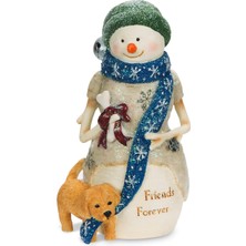 Uray Home The Birchhearts Forever Kardan Adam Figürü ile Köpekler, 11,4 cm Beyaz