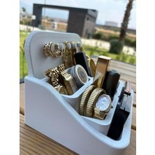 Uray Home Takı, Saat ve Kozmetik Organizeri - Şık ve Modern Tasarım, Mükemmel Fonksiyonellik Beyaz