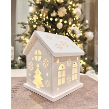 Uray Home Işıltılı Dekoratif Tealight Veya LED Tutucu Ev Modeli