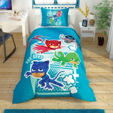 Emdeco Pj Masks Hero Desenli Pamuk Set, Çok Renkli, Küçük Tek Kişilik