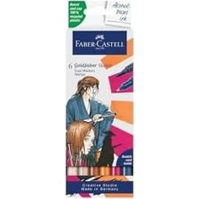 Uray Home Gofa Manga Markör Seti, 6’lı, Çift Uçlu, 0.6 mm Fineliner Uç, Kalıcı Mürekkep, Alkol Bazlı, Geri Dönüşümlü Gövde
