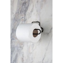 Emdeco Yapışkanlı Metal Kağıt Havluluk & Wc Kağıtlığı – Deliksiz, Mat Siyah, Paslanmaz Çelik, Duvara Monte, Şık ve Dayanıklı, Mutfak ve Banyo Için Pratik Kullanım (Wc Kağıtlığı)