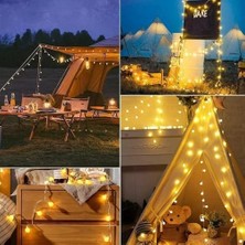 Emdeco Sarı Küre Top LED Işık Zinciri 5m Modüler Sistem – Fişli Bağlantılı Tasarım, 10M/20M/30M/40M Uzatılabilir, Iç-Dış Mekân Bahçe Balkon Yılbaşı Parti Aydınlatma Dekoru (5 Metre)