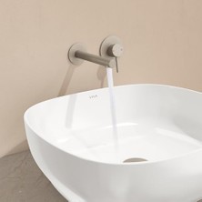 Uray Home Origin A4514934 Yuvarlak Lavabo Süzgeci,, Basmalı, Fırçalı Nikel