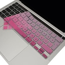 Uray Home Klavye Koruyucu – Silikon Koruyucu Film – Türkçe Q & Eu Uk Iso Enter – Touchbar Pro 13 Inç M1,m2, A2251 A2289 A2338, Pro 16INÇ A2141 Uyumlu, Toz Sıvı Koruma Pembe