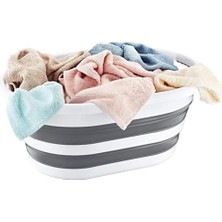 Uray Home Katlanabilir Plastik Çamaşır Selesi Sepeti, Çok Amaçlı Katlanabilir Oyuncak Sepeti, Hafif ve Dayanıklı, Mükemmel Organizasyon ve Depolama Çözümü (27 Litre)