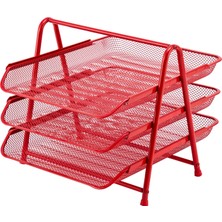 Uray Home 3'lü Evrak Rafı Seti Kırmızı