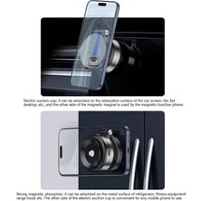 Emdeco Ehz Teknolojı Çift Taraflı Manyetik Telefon Tutucu, Uzayabilir Vakumlu, Şarjlı, Siyah