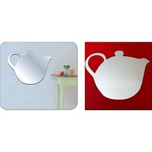 Uray Home Aynalı Duvar Süsü (Sticker) Çaydanlık Şekilli