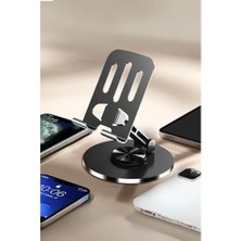 Uray Home Masaüstü Telefon Tutucu Metal Katlanabilir 360° Ayarlanabilir Yükseklik ve Açı Ayarlı